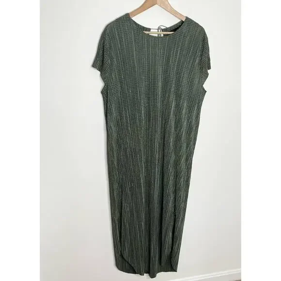 Subina Musayev Anthropologie Textured Renaissance Midi Dress Size Large Green - Picture 5 of 11